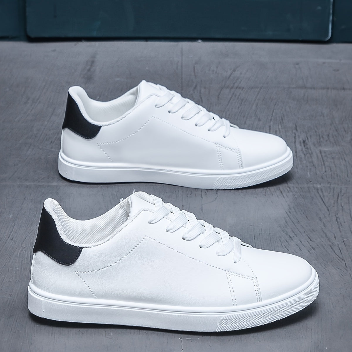 Damien | Herren Sneaker mit Schnürung und Blockabsatz, White