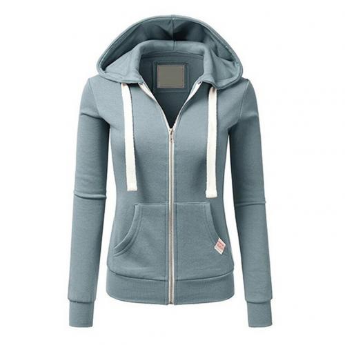 Cecile | Damen Kapuzenpullover Reißverschluss Kordelzug