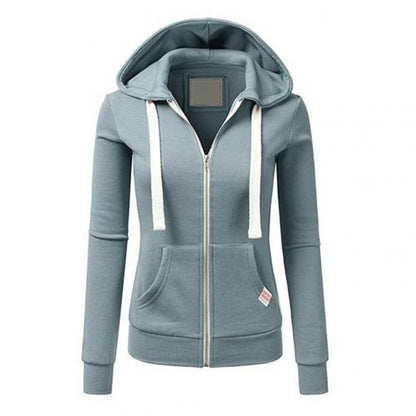 Cecile | Damen Kapuzenpullover Reißverschluss Kordelzug