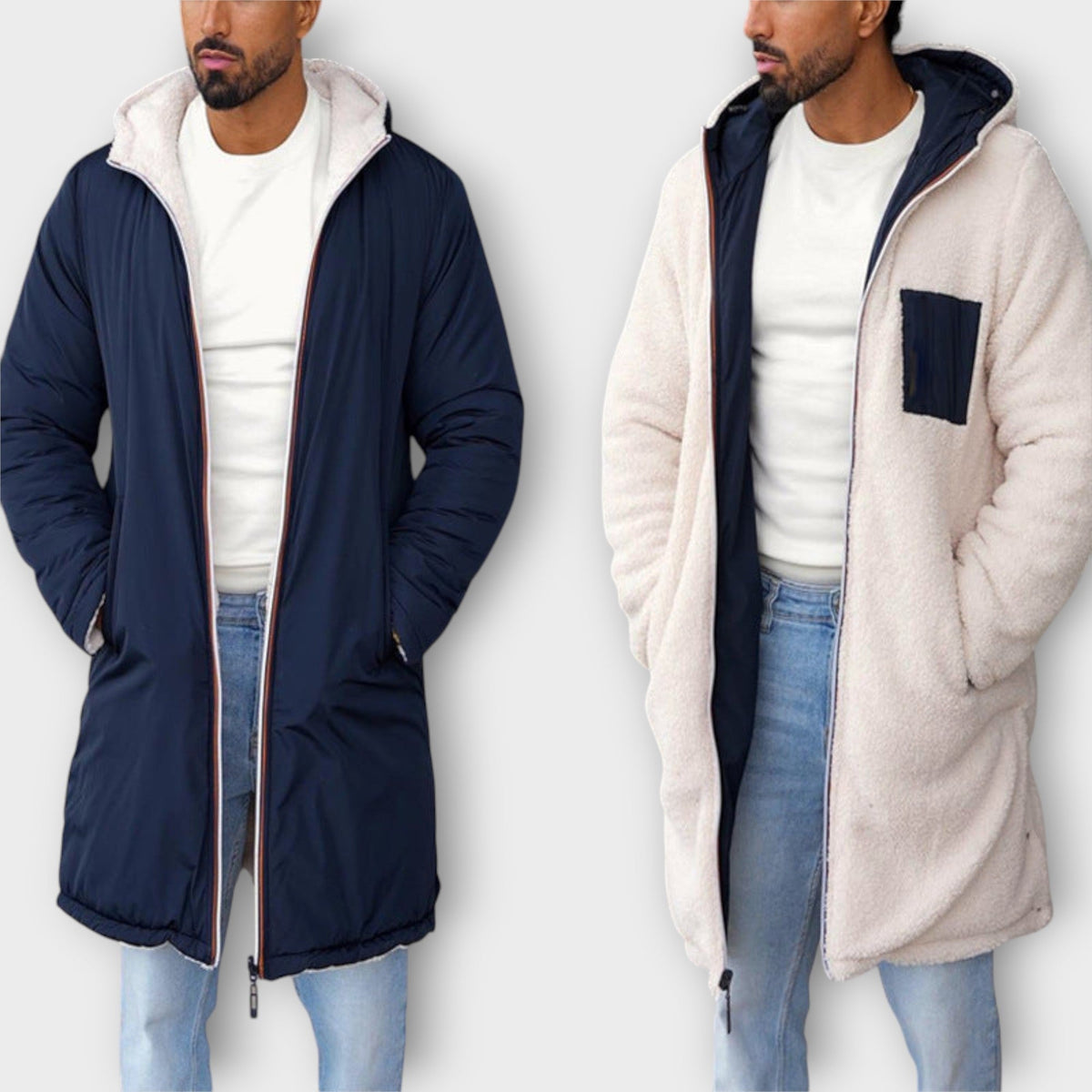Daan – Winddichte Steppjacke mit hohem Kragen für Herren