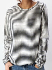 Renske | Gestreiftes Longsleeve Shirt mit Rundhals für Damen