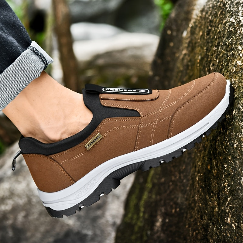 Dominic | Herren Slip-On Sneaker mit Blockabsatz, Profilsohle