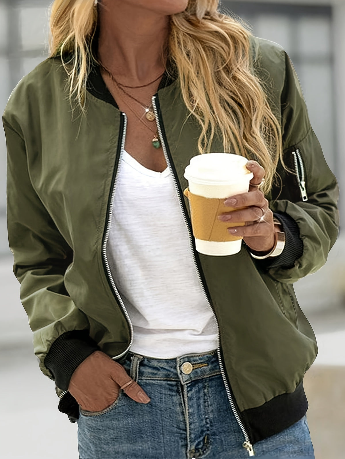 Chloé | Bomber Jacket mit Reißverschluss für Damen