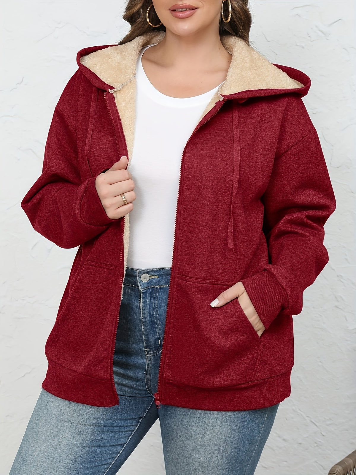 Leonie Kapuzenjacke mit Fellimitat-Kapuze für Damen