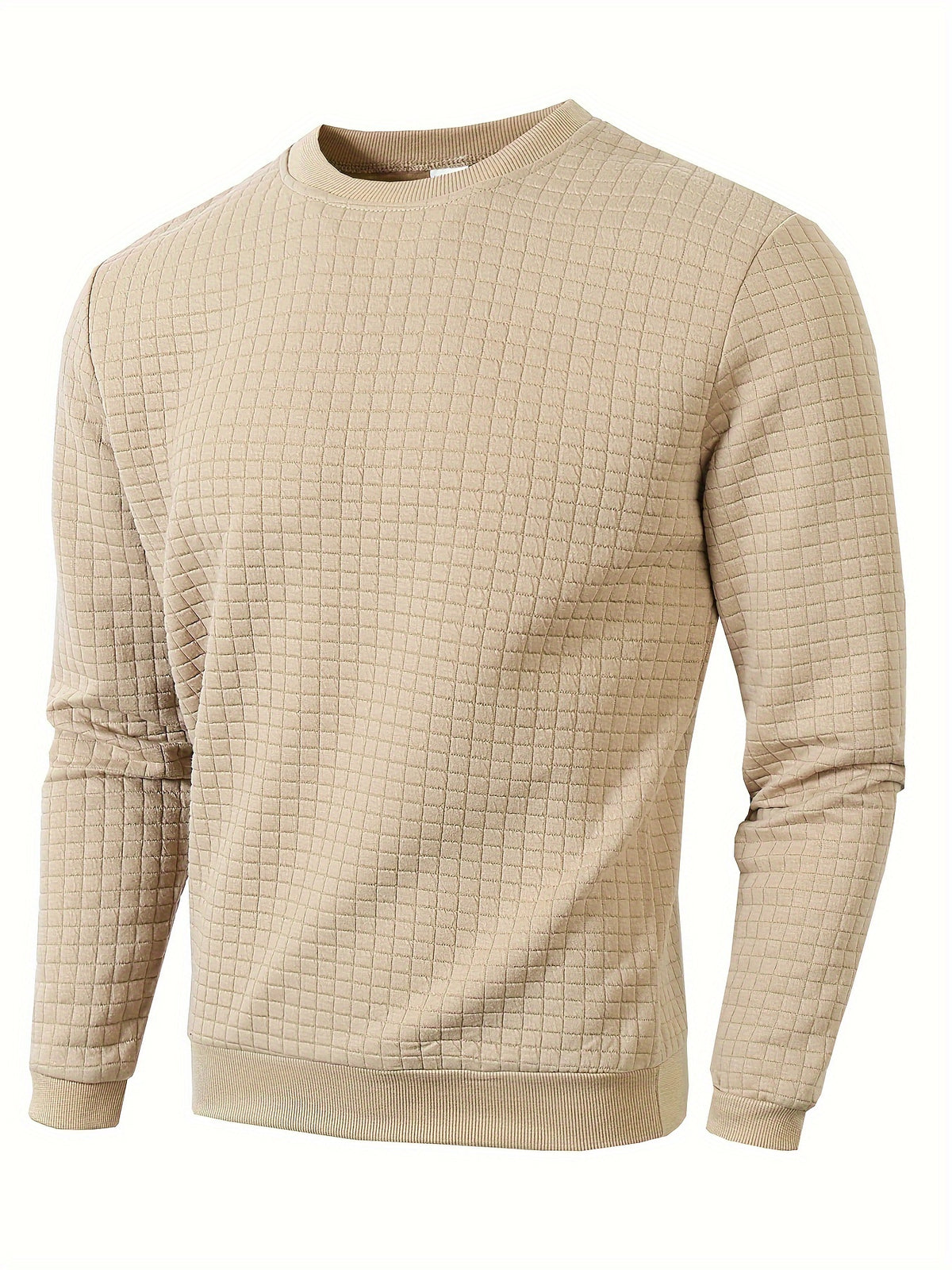 Alfred | Herren Strukturierter Karo Sweatshirt Langarm