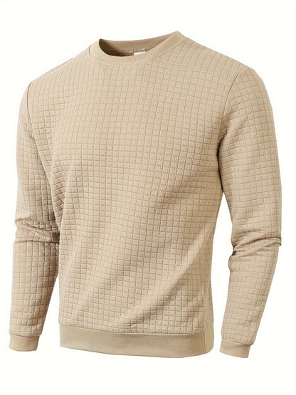 Alfred | Herren Strukturierter Karo Sweatshirt Langarm