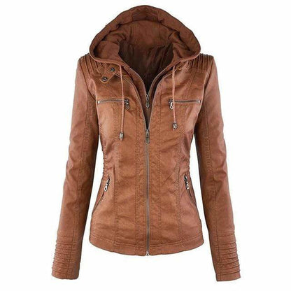 Aurora | Kapuzenjacke Damen Gefüttert Zweilagig mit Reißverschluss