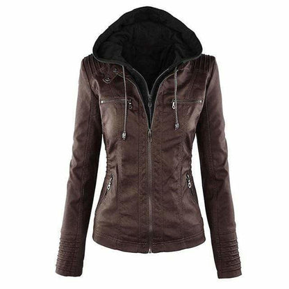 Aurora | Kapuzenjacke Damen Gefüttert Zweilagig mit Reißverschluss