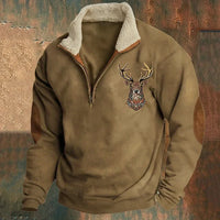 Noah | Grobstrick Pullover mit Hirschmuster für Herren