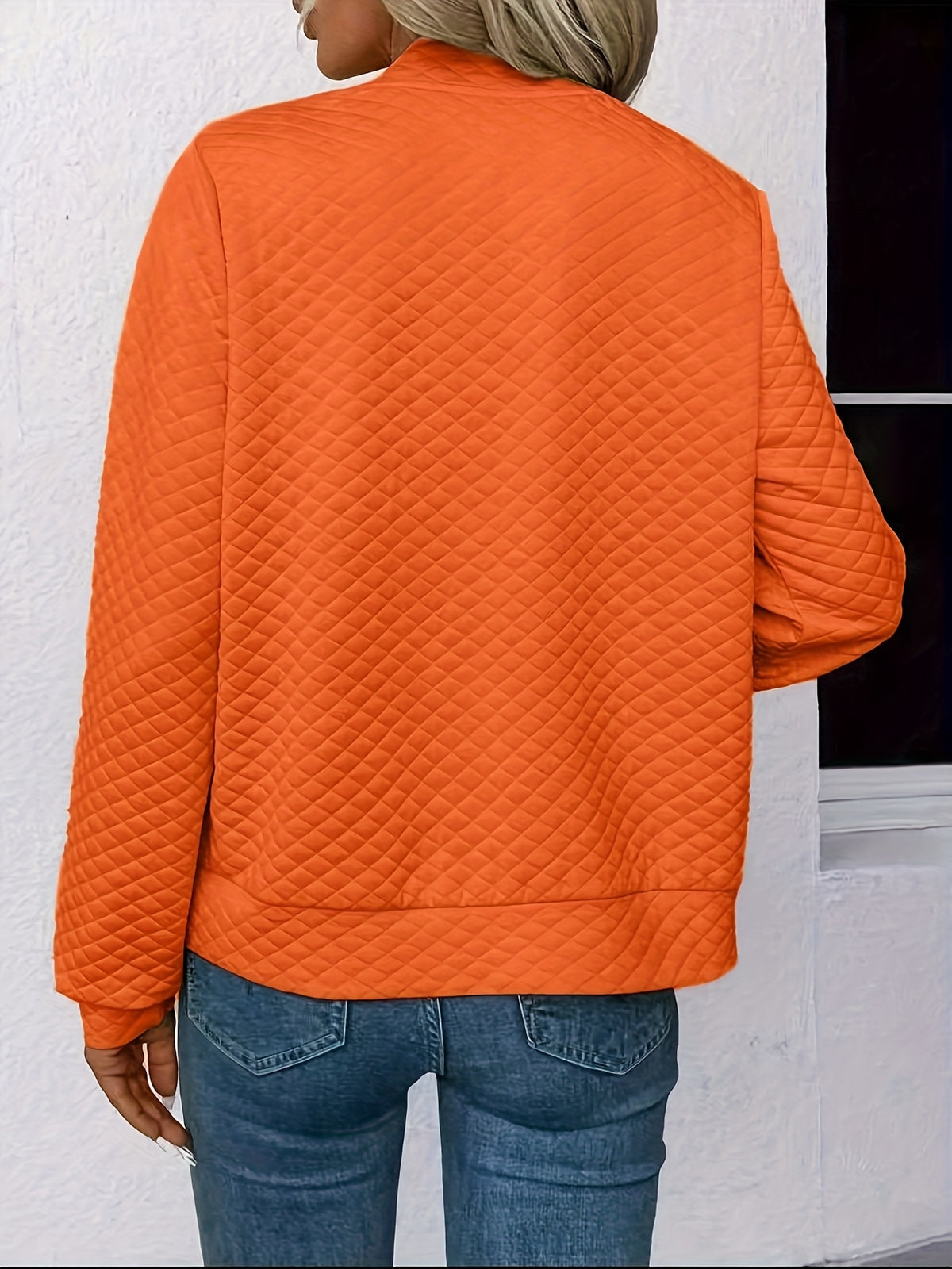 Dorte | Damen Steppjacke mit Reißverschluss und Rautenmuster