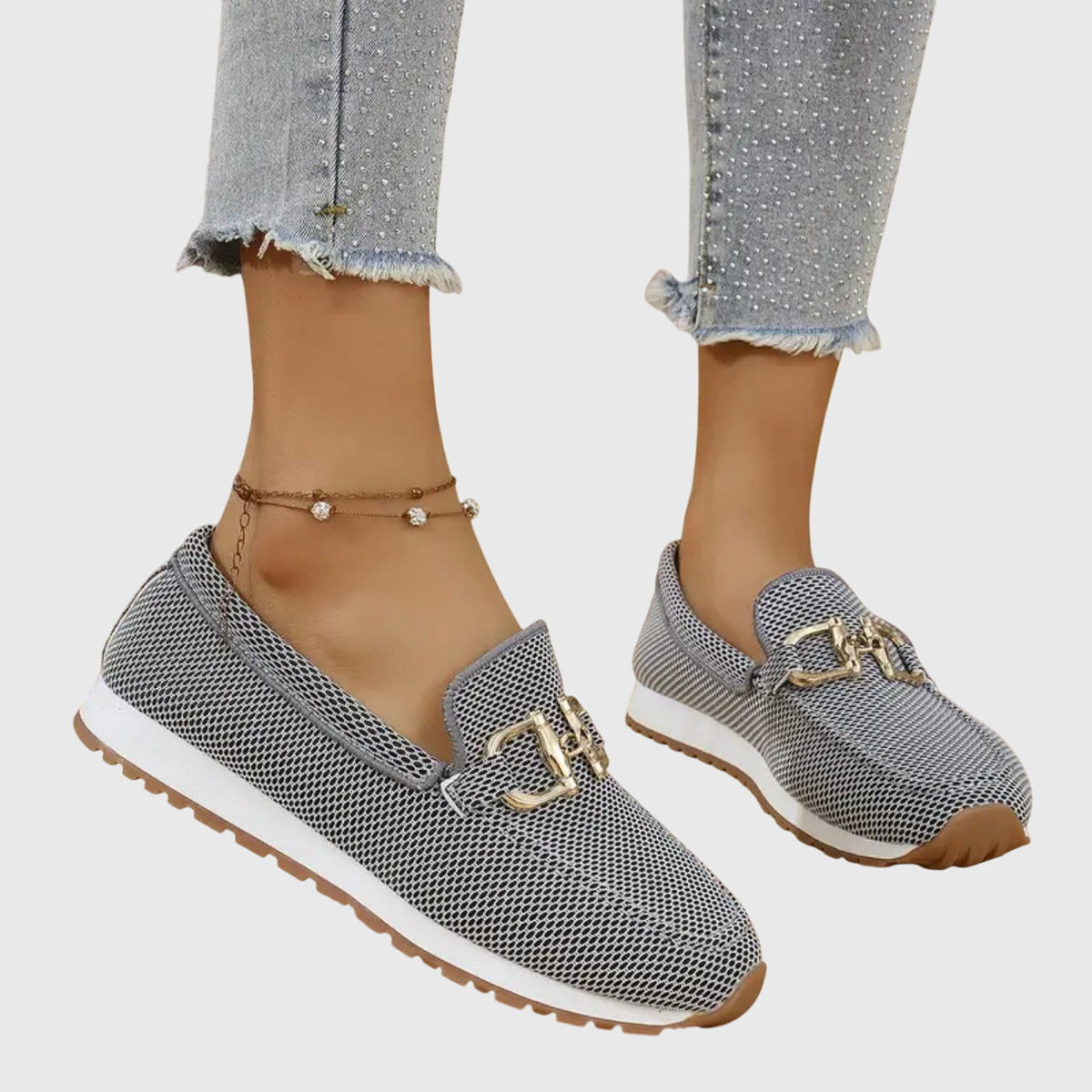 Luna | Sportliche Mokassins mit Zierschnalle für Damen