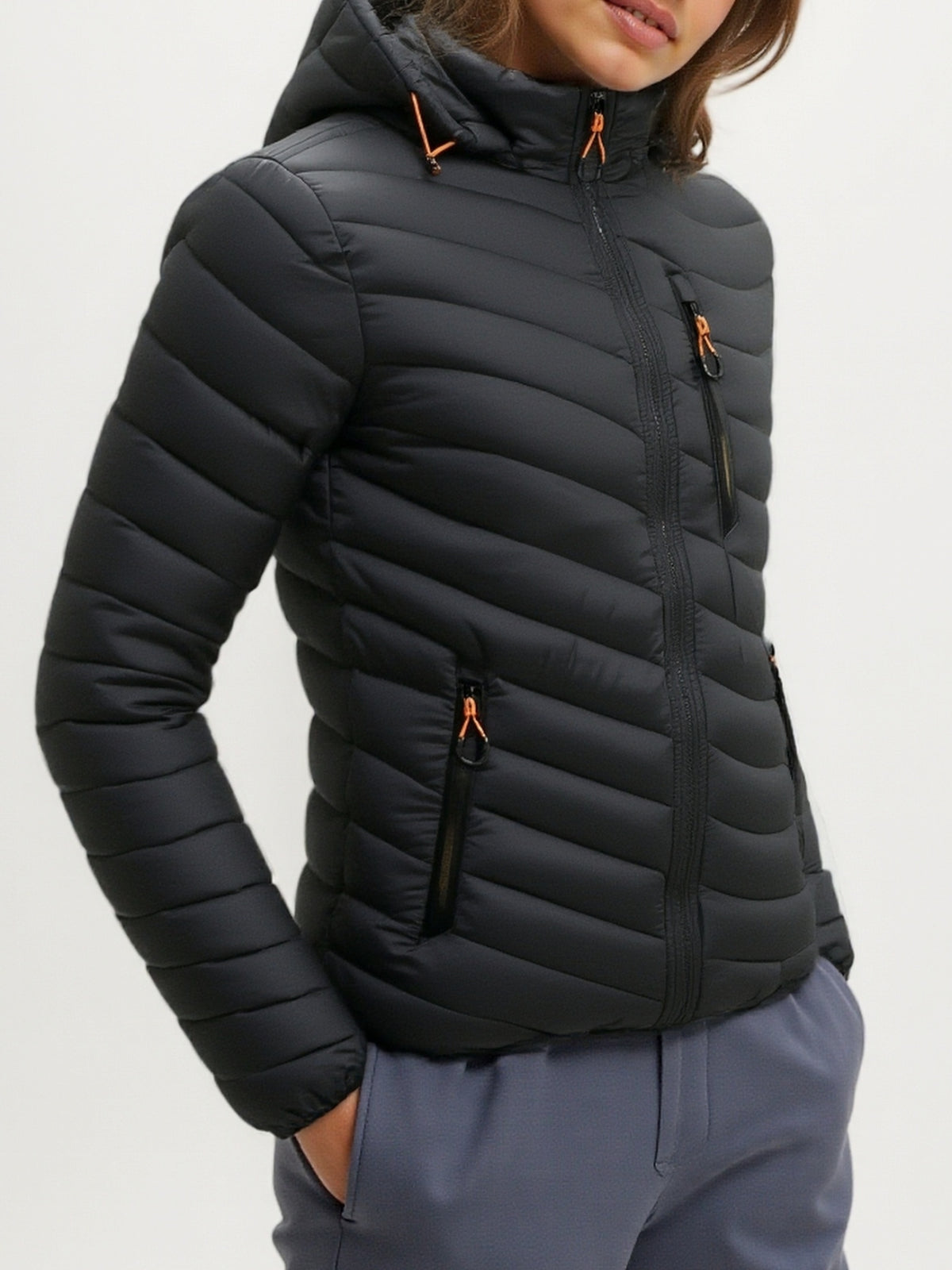 Cillian | Herren Steppjacke mit Kapuze und Stehkragen, Winterjacke