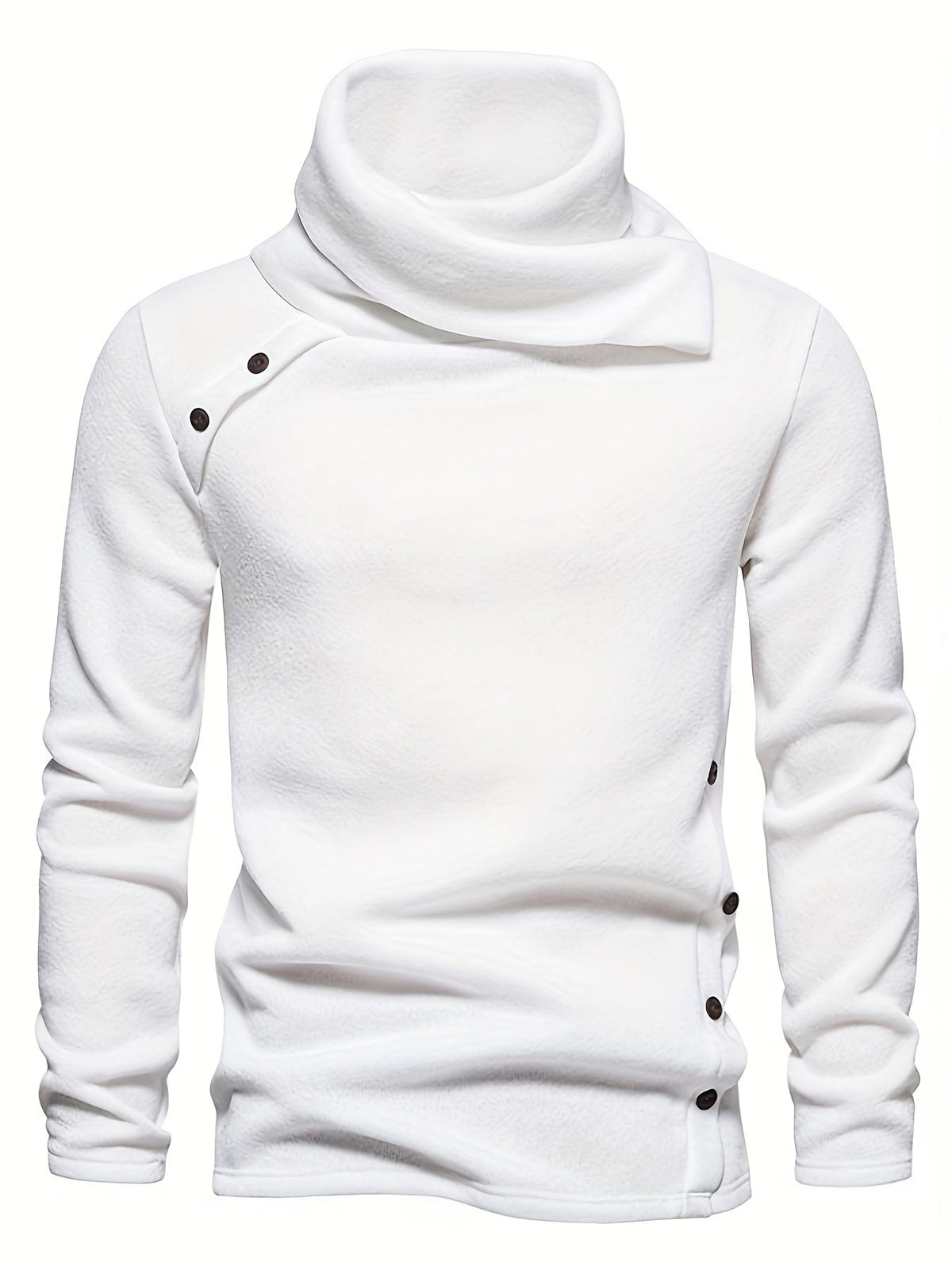 Emmanuel | Herren Strickpullover mit Knopfleiste Stehkragen