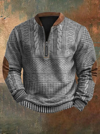 Levi | Herren Strickpullover mit Stehkragen und Reißverschluss