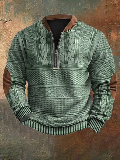 Levi | Herren Strickpullover mit Stehkragen und Reißverschluss