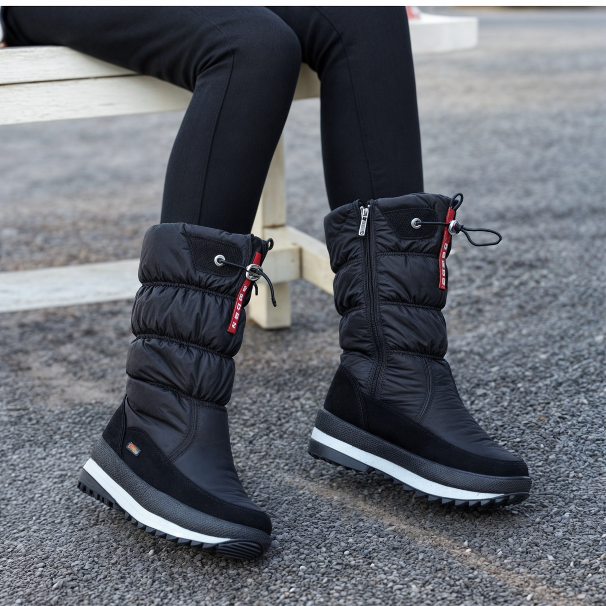Althea | Gefütterte Winterboots mit Plateausohle für Damen
