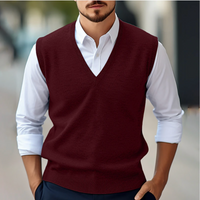Henrik Gerippter Mouwloser Pullover V-Ausschnitt Herren