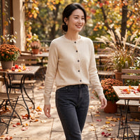 Mira | Damen Cardigan mit V-Ausschnitt und Knopfleiste