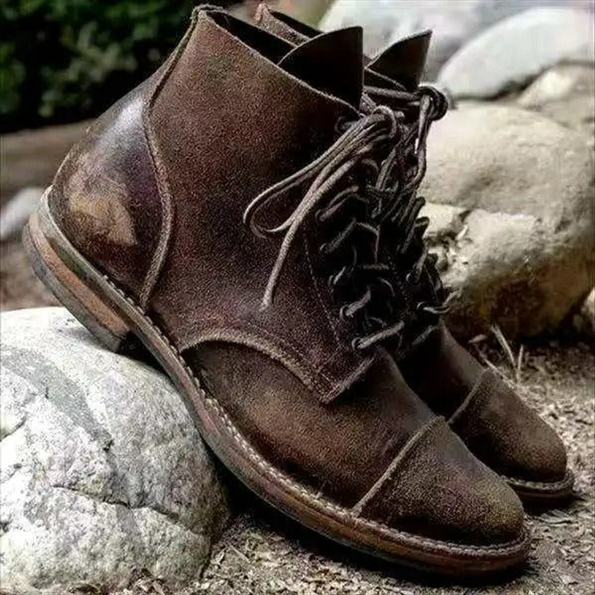 Vincent | Herren Schnürstiefel Robuste Gummisohle