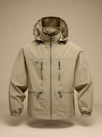 Bruno | Herren Kapuzenjacke mit Reißverschluss und Taschen, Khaki