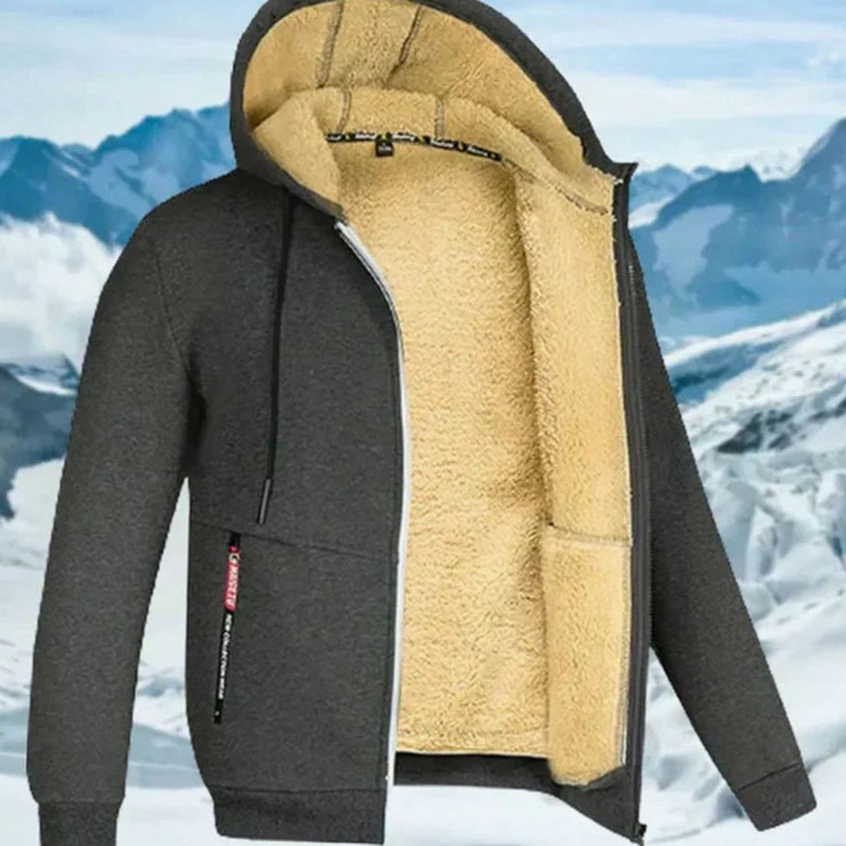 Viktor | Herren Kapuzenjacke mit Fleecefutter Winter