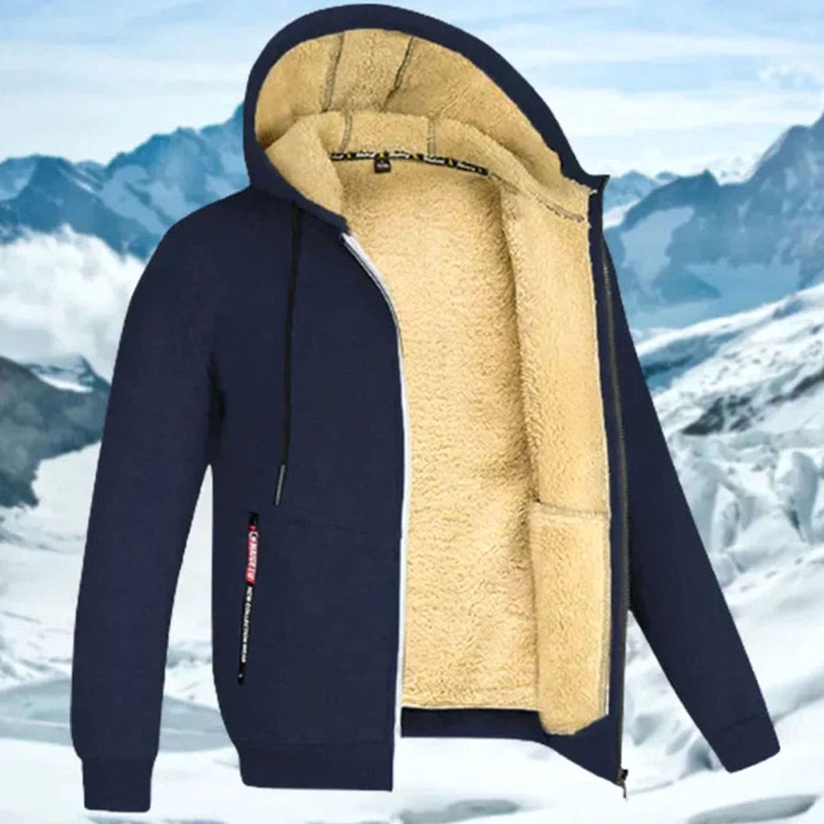 Viktor | Herren Kapuzenjacke mit Fleecefutter Winter