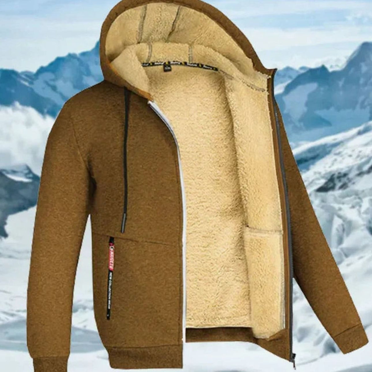 Viktor | Herren Kapuzenjacke mit Fleecefutter Winter