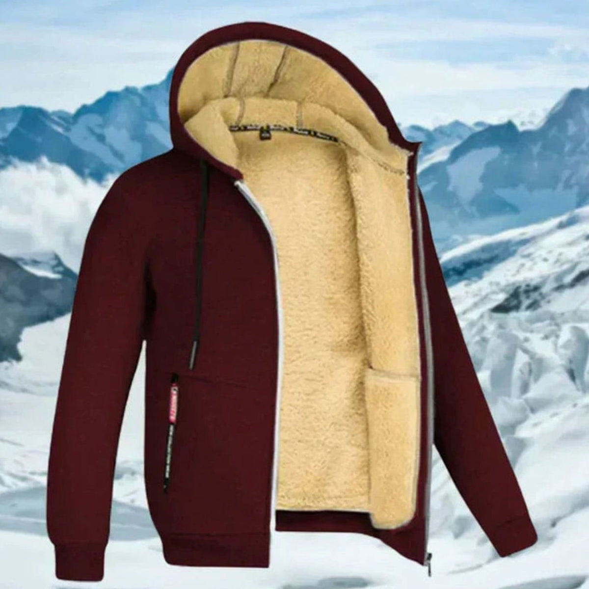 Viktor | Herren Kapuzenjacke mit Fleecefutter Winter