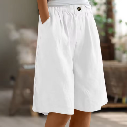 Sina | Damen Shorts Relaxed-Fit High-Waist Knielang
