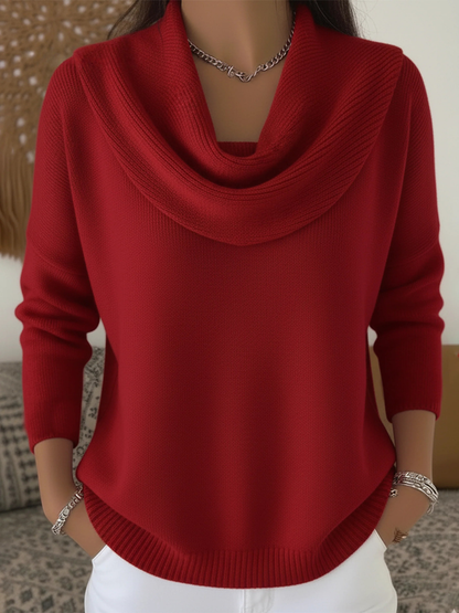 Bente | Damen Wasserfall-Pullover Lockere Passform