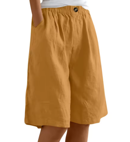 Sina | Damen Shorts Relaxed-Fit High-Waist Knielang
