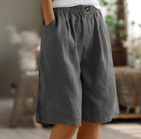 Sina | Damen Shorts Relaxed-Fit High-Waist Knielang