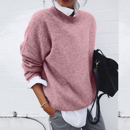 Vinja | Damen Pullover Rundhals Lockere Passform Winter