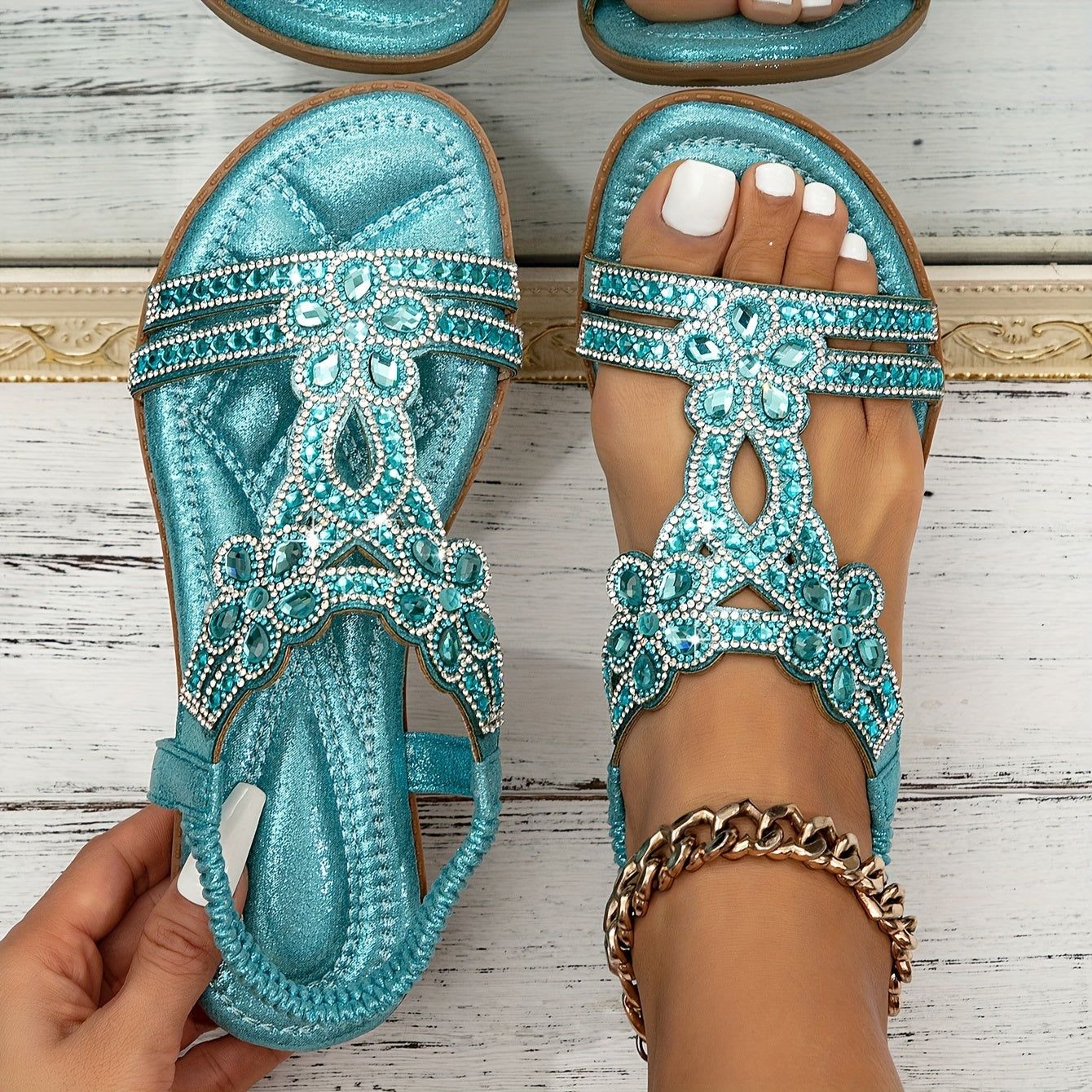 Elina | Damen Sandalen Open-Toe verstellbare Riemen Sommer