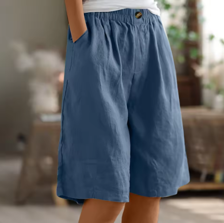Sina | Damen Shorts Relaxed-Fit High-Waist Knielang
