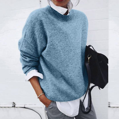Vinja | Damen Pullover Rundhals Lockere Passform Winter