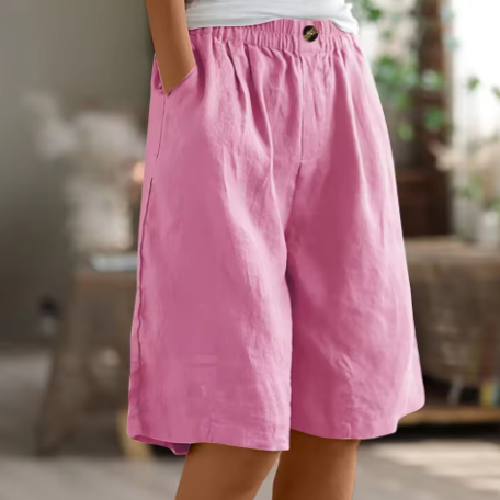 Sina | Damen Shorts Relaxed-Fit High-Waist Knielang