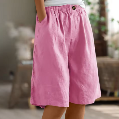 Sina | Damen Shorts Relaxed-Fit High-Waist Knielang