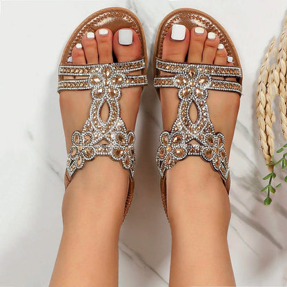 Elina | Damen Sandalen Open-Toe verstellbare Riemen Sommer