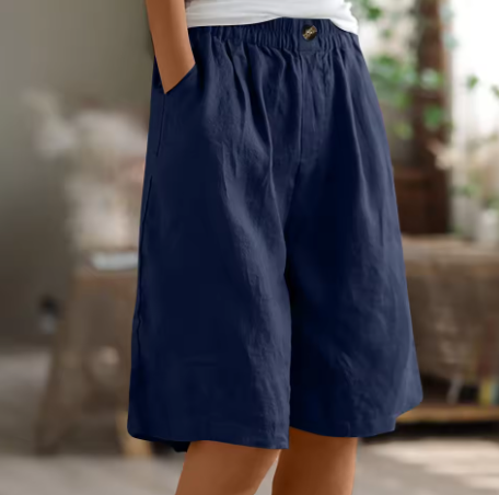 Sina | Damen Shorts Relaxed-Fit High-Waist Knielang