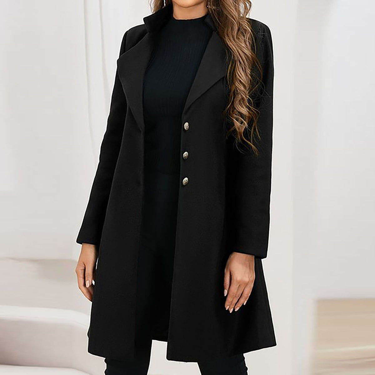 Vera | Eleganter Damen Mantel mit Bindegürtel