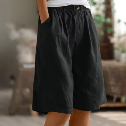Sina | Damen Shorts Relaxed-Fit High-Waist Knielang