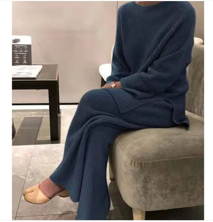 Tineke – Zweiteiliges Loungewear Set Strick Pullover Hose für Damen