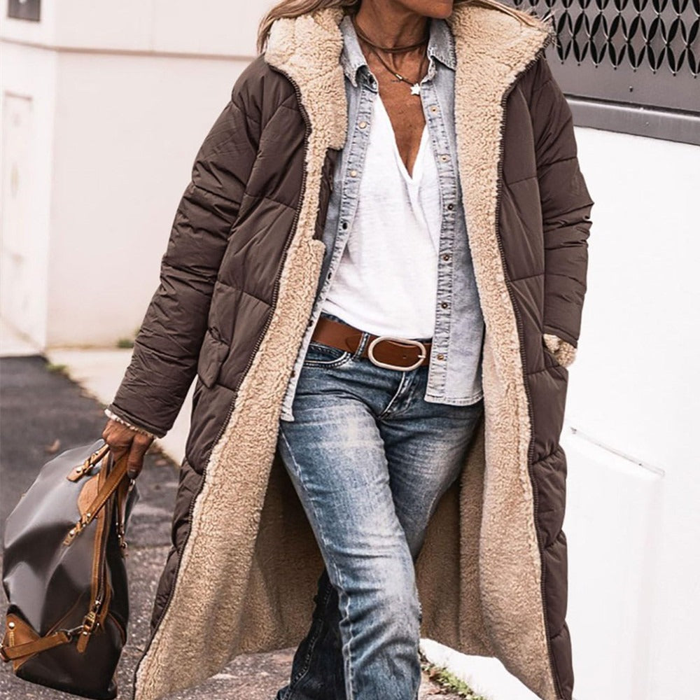 Amira | Damen Winterjacke Wendedesign Langarm – Alltag & Freizeit