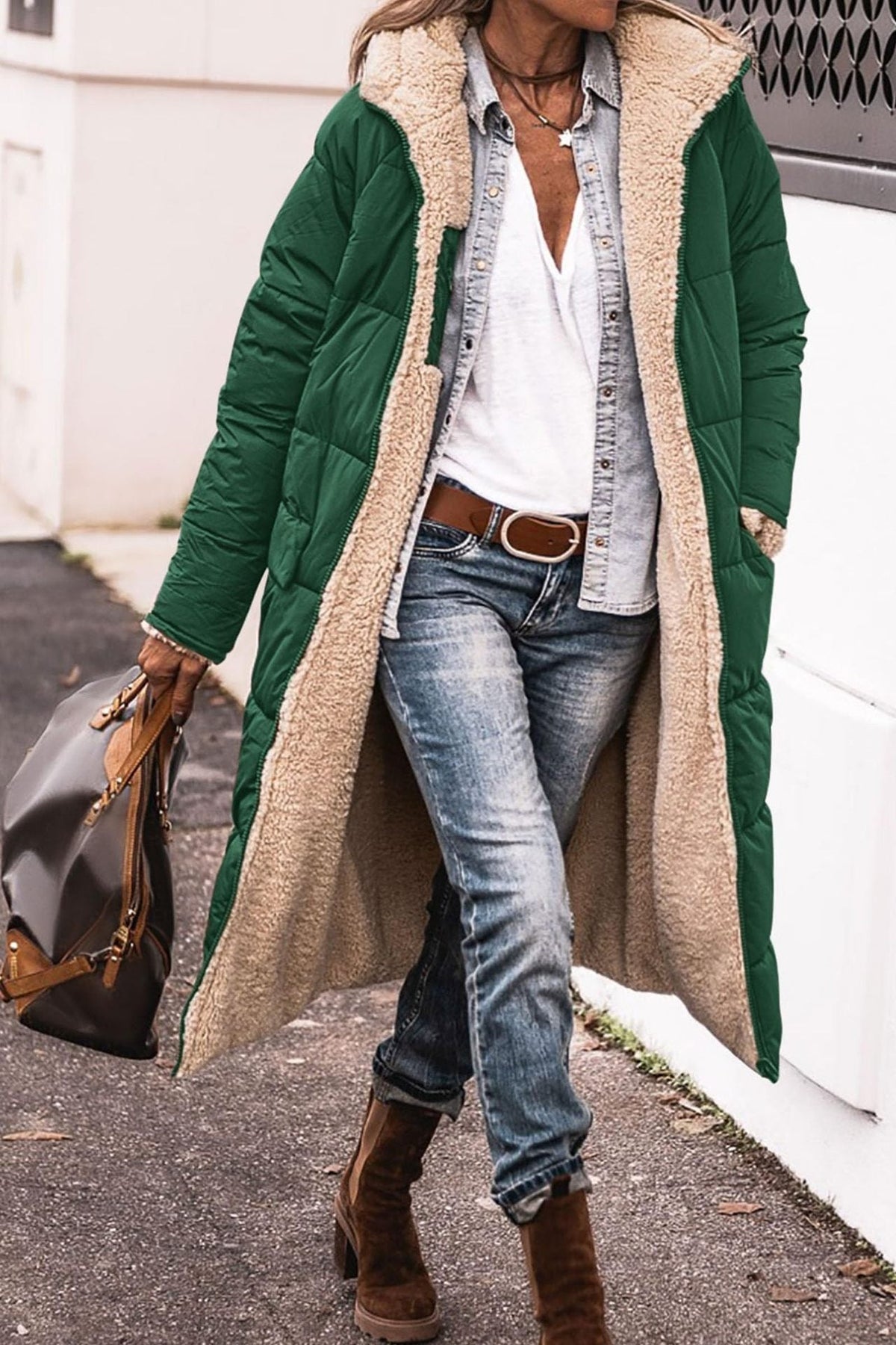 Amira | Damen Winterjacke Wendedesign Langarm – Alltag & Freizeit