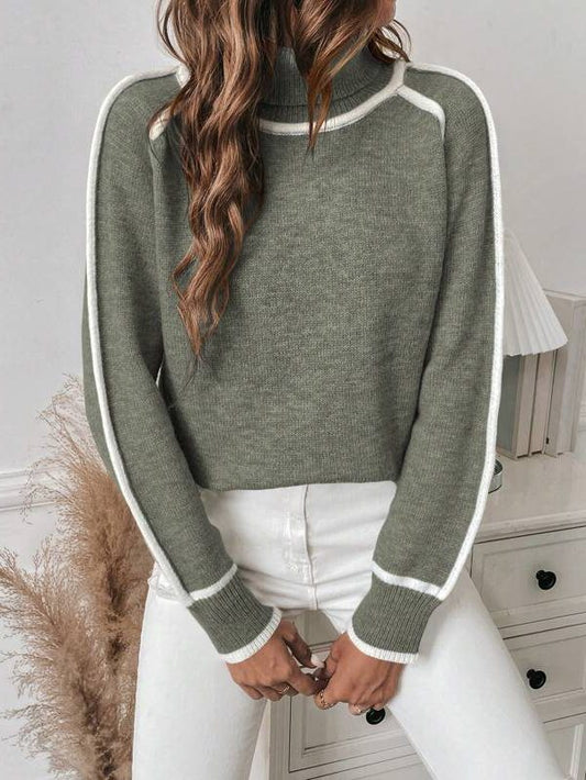 Stine | Gerippter Rollkragen Strickpullover für Damen