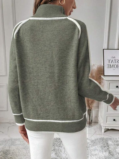 Stine | Gerippter Rollkragen Strickpullover für Damen