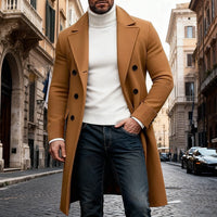 Arthur | Doppelreihiger Wintermantel mit Reverskragen und Taschen für Herren
