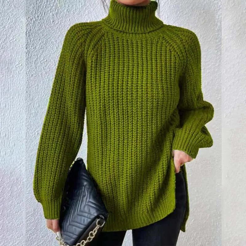 Silke | Gerippter Rollkragenpullover für Damen