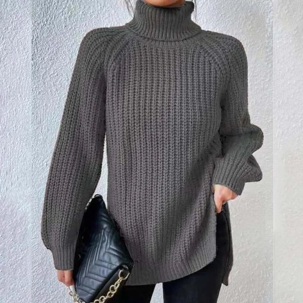Silke | Gerippter Rollkragenpullover für Damen